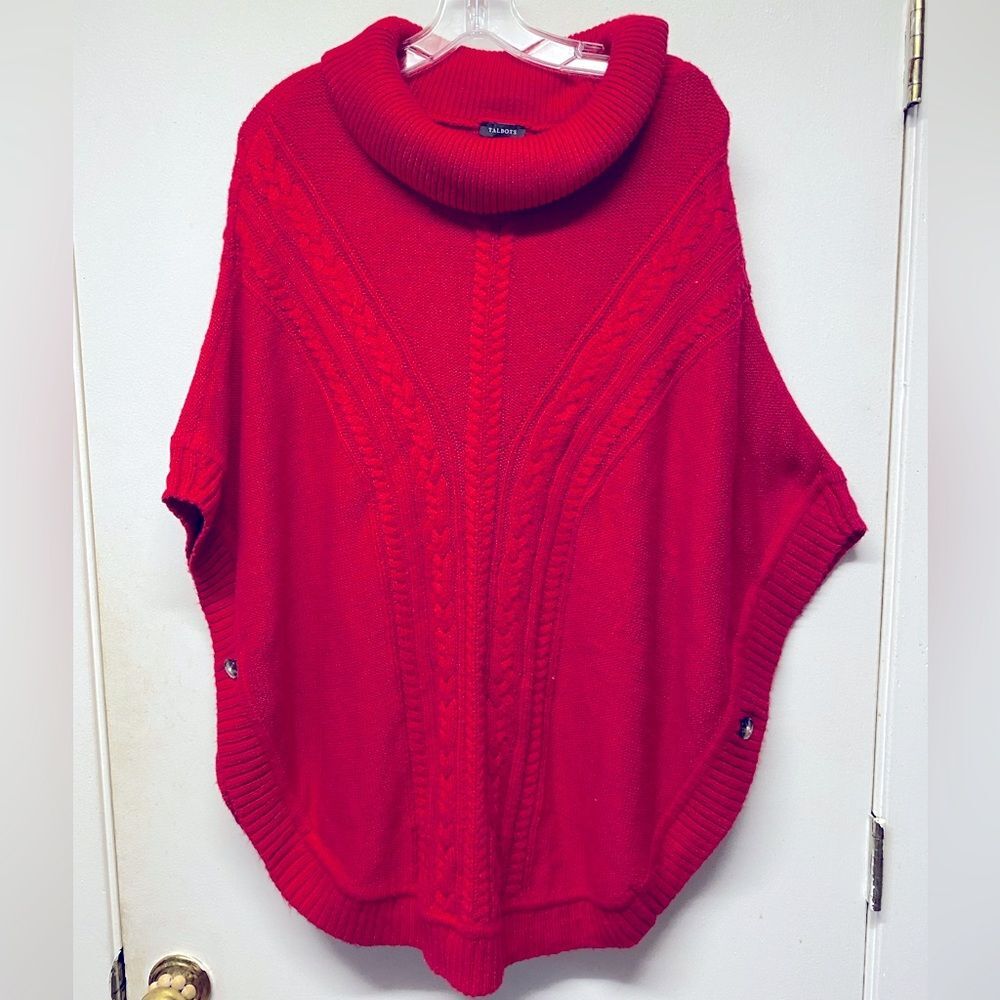 Talbots Cowl Neck Poncho Type Sweater Size S Cotton Blend